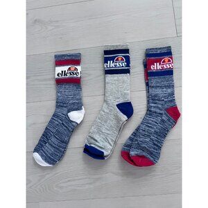 Ellesse Branded 3-Pack Sport Socks Set ( Sz 7.5-11.5 )